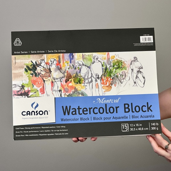Canson Montval WATERCOLOR BLOCK 12x16 inch, 15 pgs